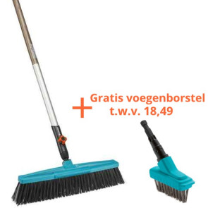 Gardena combisystem-Bezem met steel + voegenborstel